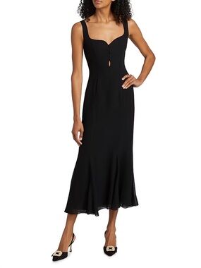 Reformation Laine Cocktail Dress Black Maxi Sweetheart NWT $278 Size 6